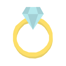 Ring with a diamond